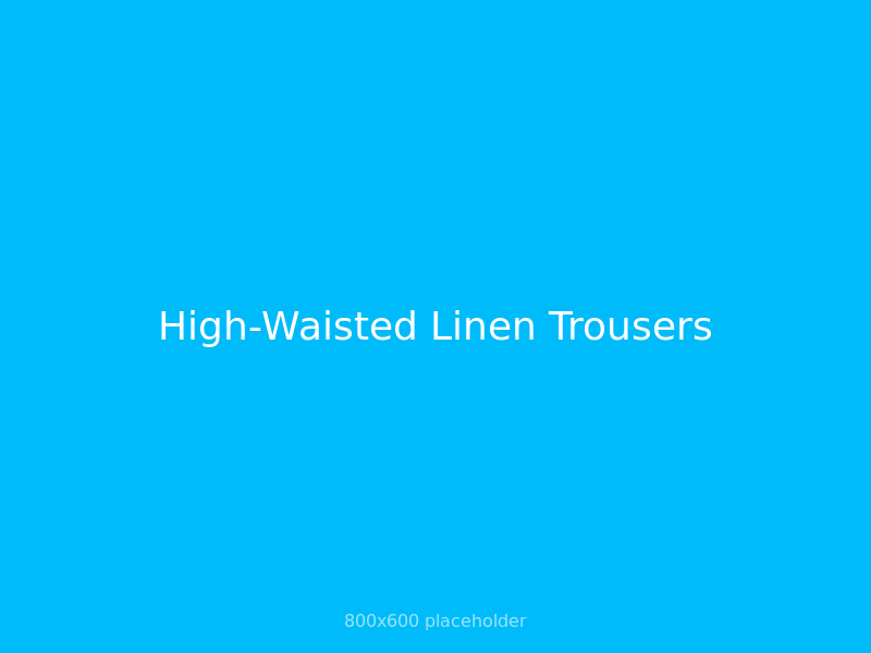 High-Waisted Linen Trousers